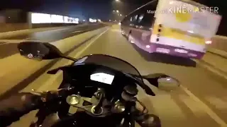 قياده دراجه ناريه بجنون مع اغنية گلبي وجع بغيابك دندنها