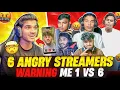 Download Lagu 6 ANGRY🤬 STREAMERS😨| WARNING ME ON 📱VIDEO CALL | 1 VS 6🔥 | FREE FIRE IN TELUGU #dfg #freefire