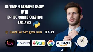 Coding Interview Master Count Pairs of given Sum Python in 10 min DAY 25 BECOME PLACEMENT READY