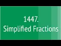 Simplified Fractions Leetcode 1447