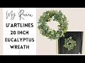 U Artlines 20 Inch Eucalyptus Wreath for Front Door Spring Summer Green Leaf Door Wreaths Farmhouse