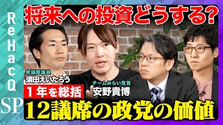 【後藤達也vs今野忍vsチームみらい１年史】政界での立ち位置は？争点特化型政党の未来…【ReHacQvs安野貴博vs須田えいたろう】