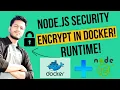 Node js Security Encrypt Decrypt Env Vars in Docker 2025