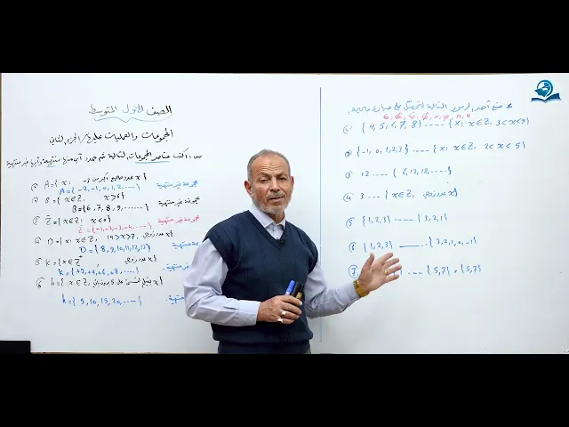 ⁣مادة الرياضيات للصف الأول المتوسط :  المجموعات و العمليات عليها - الجزء الثاني