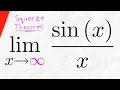 Limit of sin x x as x goes to Infinity Squeeze Theorem Calculus 1 Exercises