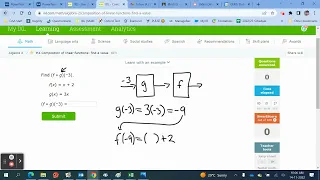 IXL A2 P4 MFV Composition of linear functions find a value