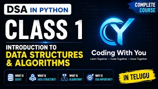 DSA in Python Class 1 Introduction to Data Structures Algorithms Telugu