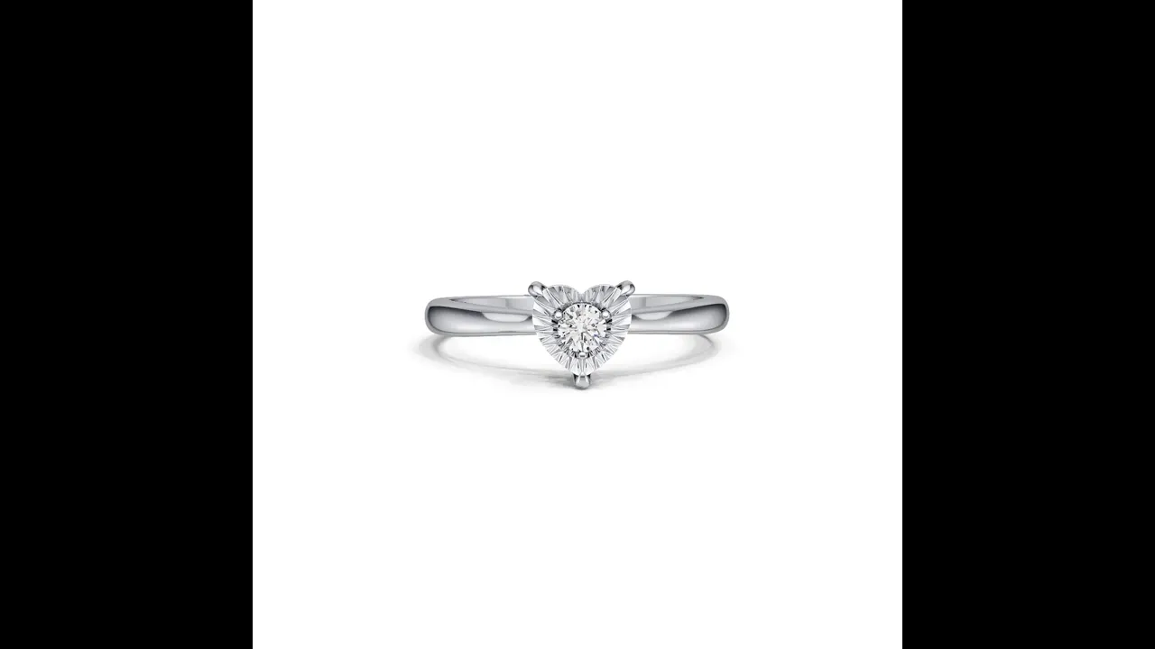 Lab-Grown Diamond Solitaire Ring in Sterling Silver
