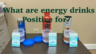 What do energy drinks themselves test positive for