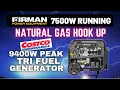Firman Tri Fuel Generator T07573 T07571 Natural Gas NG Hook Up Part-2