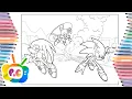 Sonic 2 the hedgehog coloring pages Sonic Tails Knuckles coloring Elektronomia JJD - Free NCS