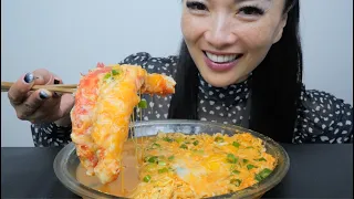 CHEESY NOODLES + KING CRAB (ASMR EATING SOUNDS) NO TALKING | SAS-ASMR