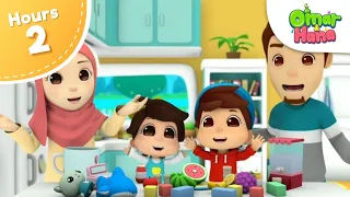 Omar & Hana NO INSTRUMENTS 🎵 Compilation | Islamic Series & Songs For Kids | Omar & Hana English