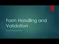 Form Handling and Validation Advanced Web Development