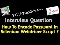 How To Encode Password In Selenium WebDriver Using Java