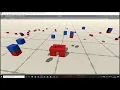 First demo of a task based simulation of drone construction in Unity