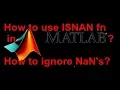 How to use ISNAN function in MATLAB