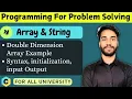 7 4 Double Dimension Array 2-D Array in C C language Programming for Problem Solving