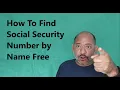 How To Find Social Security Number by Name Free