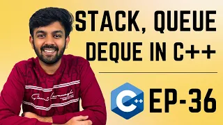 Stack Queue Deque in STL C for Beginners Ep-36 code io - Tamil