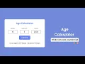 Age Calculator in HTML CSS JavaScript Doxa Dev