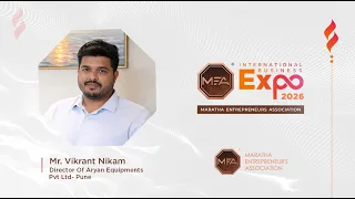 business journey of mr vikrant nikam aryan equipments mea expo 2026 exhibitor podcast