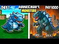 Download Lagu I Survived 1000 Days as MONSTERS in minecraft