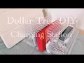 Dollar Tree DIY Charging Station and Organizer for Cell Phones Tablets and More - Easy for 5