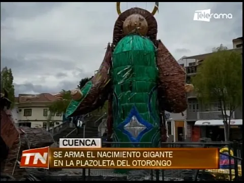 Se arma el nacimiento gigante en la plazoleta del Otorongo