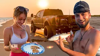 We Caught Our Dinner… Then Cooked It on the Beach