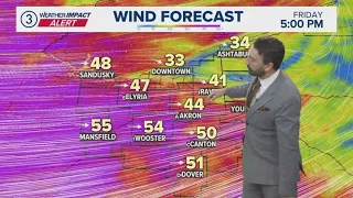High Wind Warning Cleveland weather forecast for March 13 2026