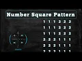 117 Number Square Pattern without any pre-defined method using while loop in Python