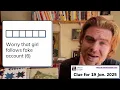 Minute Cryptic Clue for 19 Jan 2025 Worry that girl follows fake account 6
