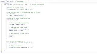 Reverse an Array in Java Two Pointer Technique Beginner Friendly