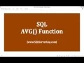 34 - SQL AVG Function