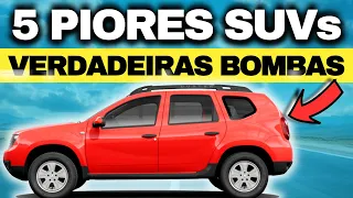 Os 5 PIORES SUVs para COMPRAR no BRASIL. Fuja dos PIORES CARROS novos e usados que só dão PROBLEMA
