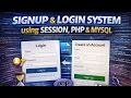 Lec 14 signup and login system using sessions PHP and MySQL