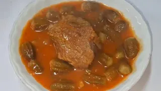 شويه باميه زى العسل بطريقه امهاتنا 😍  ريحتها تجيب اخر الشارع 👍 سر طاجن الباميه باللحمه فى الفرن😘  
