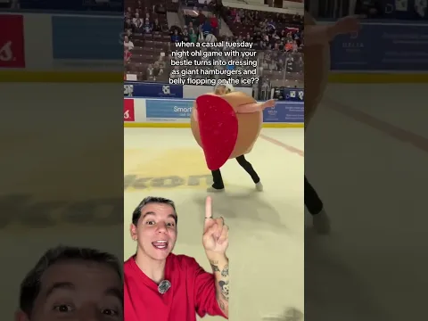 El Espectáculo De La Hamburguesa En El Jockey Sobre Hielo 🤯