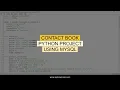Contact Book Python Project
