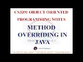 METHOD OVERRIDING IN JAVA NOTES CS3391 OBJECT ORIENTED PROGRAMMING NOTES 2021 REGULATION CSE