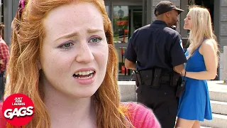 girlfriend catches boyfriend cheating at work just for laughs gags