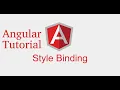 Angular 9 tutorial style binding dynamic style