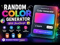 Build a Random Color Generator with JavaScript HTML CSS JS Project
