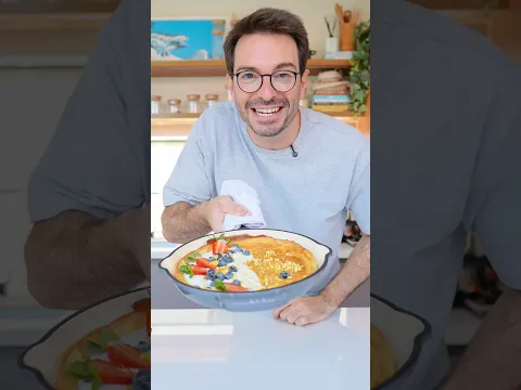 PANQUECA GIGANTE - Dutch Baby (não precisa virar) #receitas #panqueca