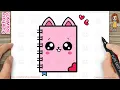 How to Draw a Cute Kitty Notebook Simple \u0026 Easy for Kids