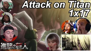 attack on titan 1x17 reactions great anime reactors 