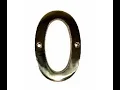 Don Jo BN60 605 6 inch House Number 0 Bright Brass Finish