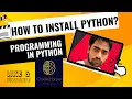 Programming in Python Class 0 Installing Python Installing VS Code Writing our first Program
