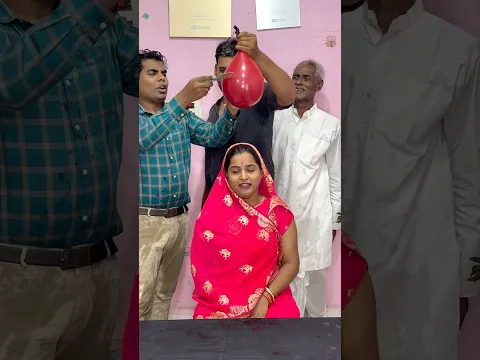 Water Balloon cutting challenge 🤣 #shorts